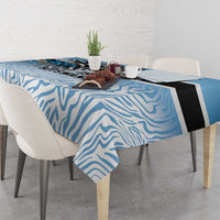 Botswana Independence Day 1966 Tablecloth Tribal Zebra Skins Pattern - Wonder Print Shop