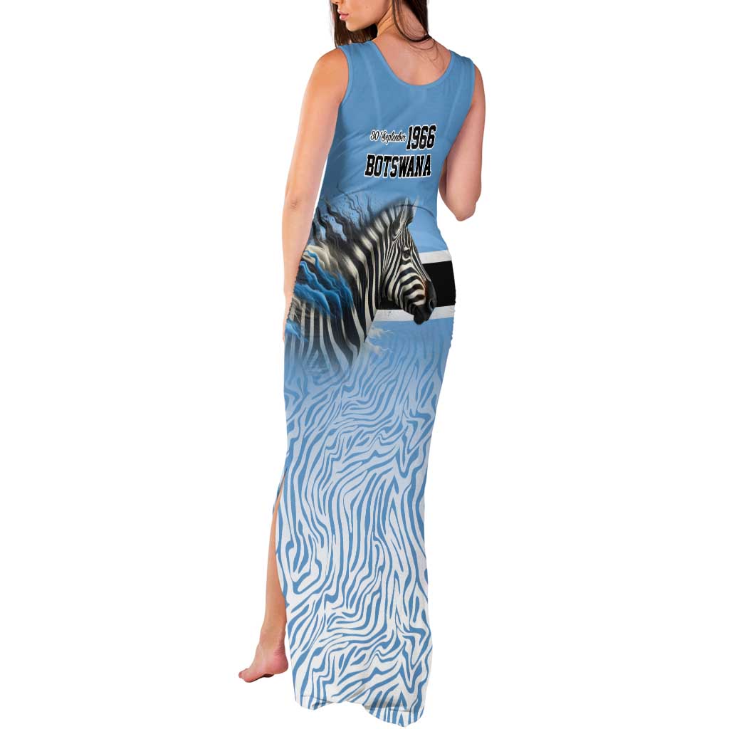 Botswana Independence Day 1966 Tank Maxi Dress Tribal Zebra Skins Pattern - Wonder Print Shop