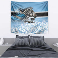 Botswana Independence Day 1966 Tapestry Tribal Zebra Skins Pattern - Wonder Print Shop