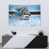 Botswana Independence Day 1966 Tapestry Tribal Zebra Skins Pattern - Wonder Print Shop