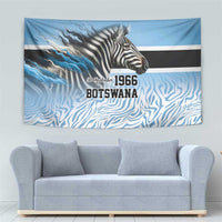 Botswana Independence Day 1966 Tapestry Tribal Zebra Skins Pattern - Wonder Print Shop