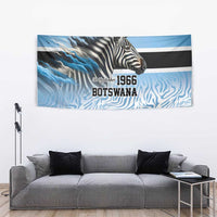 Botswana Independence Day 1966 Tapestry Tribal Zebra Skins Pattern - Wonder Print Shop