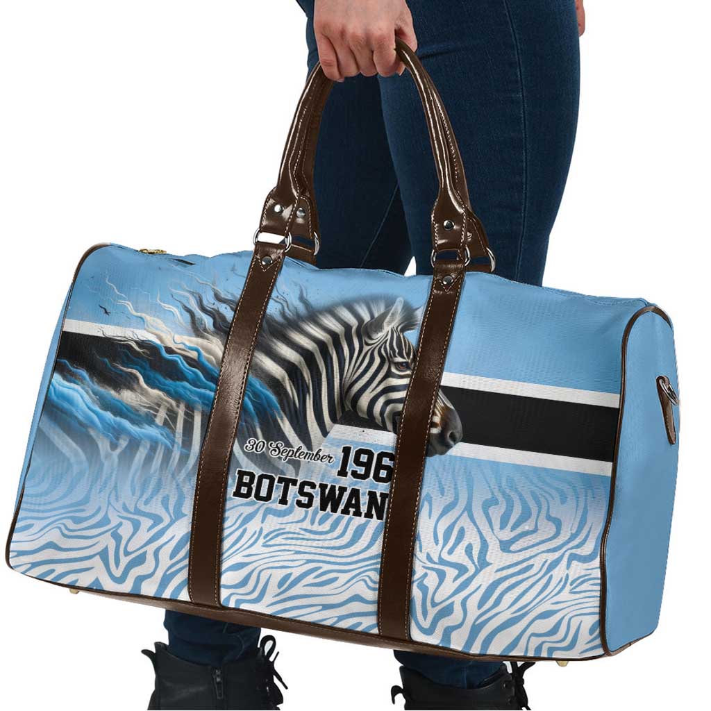Botswana Independence Day 1966 Travel Bag Tribal Zebra Skins Pattern - Wonder Print Shop