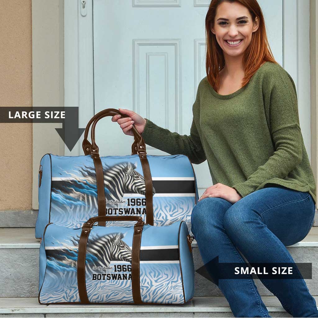Botswana Independence Day 1966 Travel Bag Tribal Zebra Skins Pattern - Wonder Print Shop