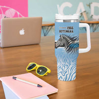 Botswana Independence Day 1966 Tumbler With Handle Tribal Zebra Skins Pattern - Wonder Print Shop