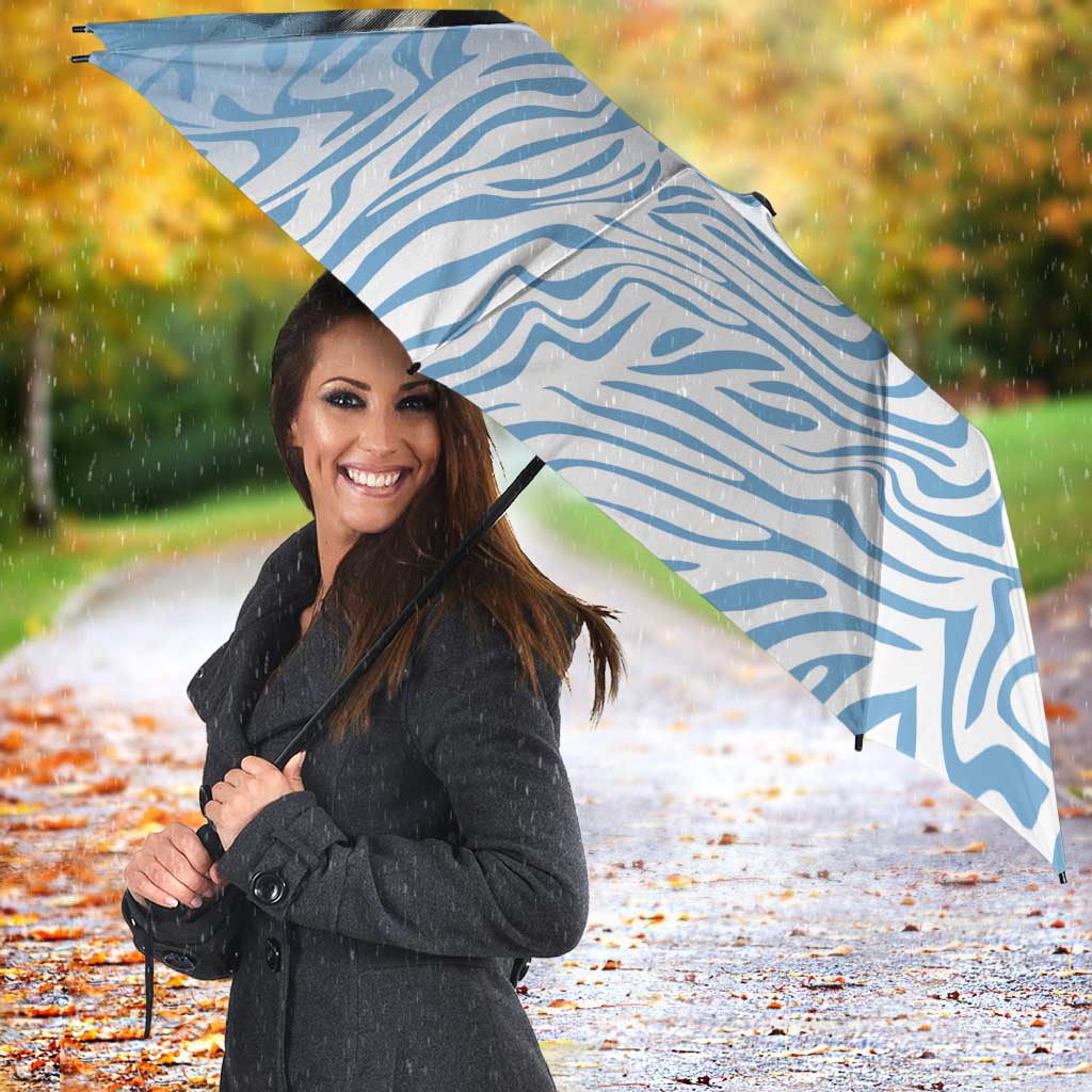 Botswana Independence Day 1966 Umbrella Tribal Zebra Skins Pattern - Wonder Print Shop