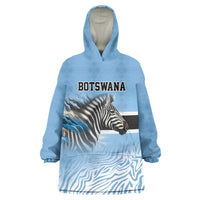 Botswana Independence Day 1966 Wearable Blanket Hoodie Tribal Zebra Skins Pattern - Wonder Print Shop