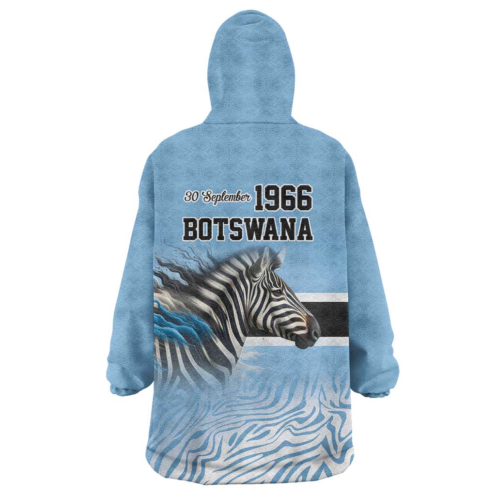 Botswana Independence Day 1966 Wearable Blanket Hoodie Tribal Zebra Skins Pattern - Wonder Print Shop