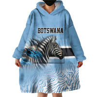 Botswana Independence Day 1966 Wearable Blanket Hoodie Tribal Zebra Skins Pattern - Wonder Print Shop