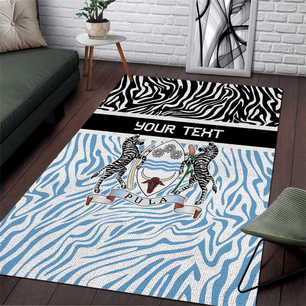 Botswana Personalized Area Rug Zebra Skins Pattern - Wonder Print Shop