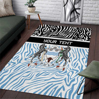 Botswana Personalized Area Rug Zebra Skins Pattern - Wonder Print Shop