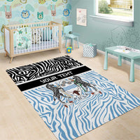 Botswana Personalized Area Rug Zebra Skins Pattern - Wonder Print Shop