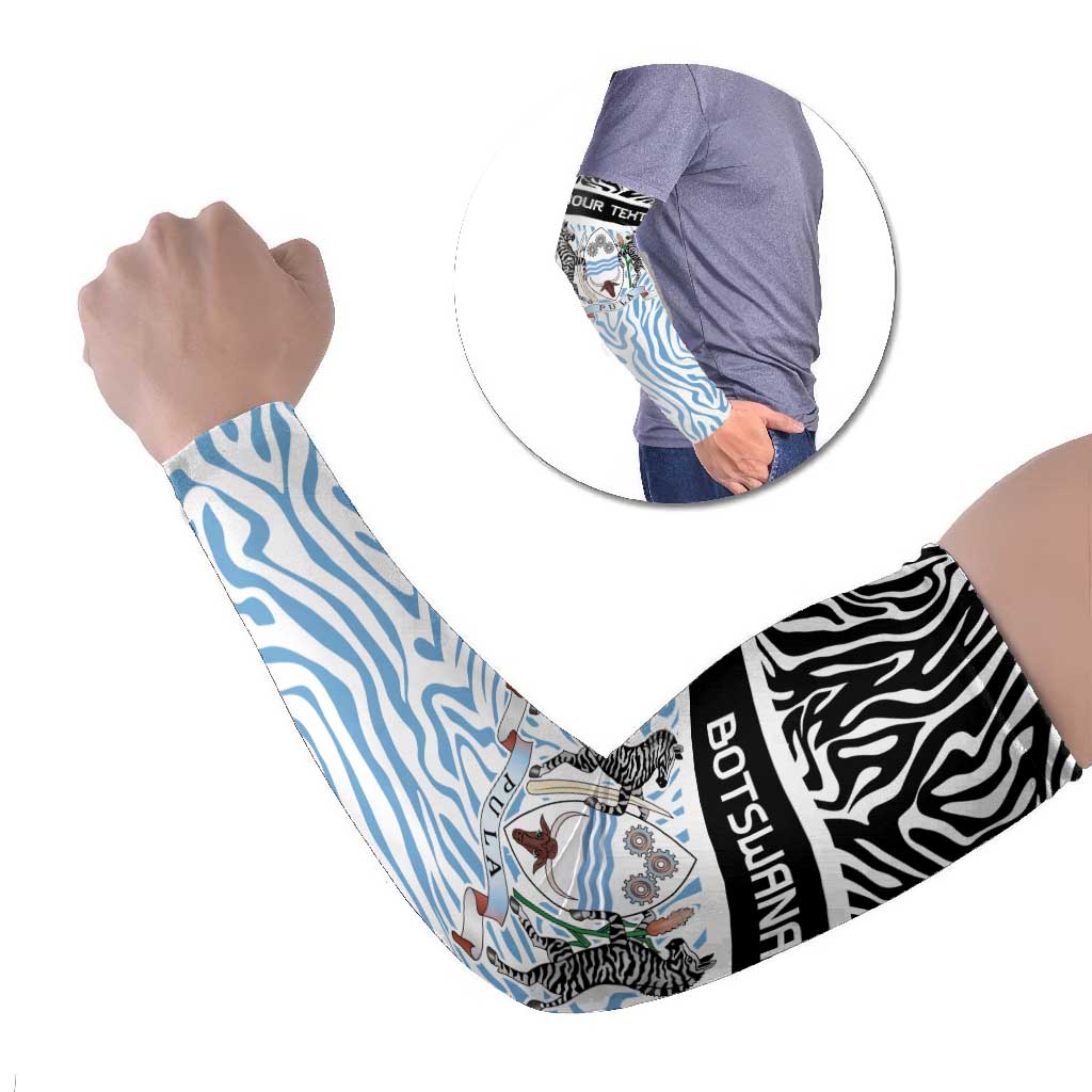 Botswana Personalized Arm Sleeves Zebra Skins Pattern - Wonder Print Shop