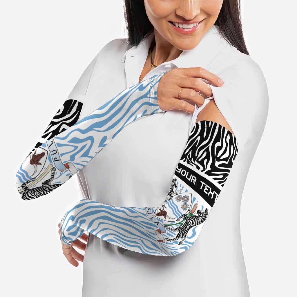 Botswana Personalized Arm Sleeves Zebra Skins Pattern - Wonder Print Shop