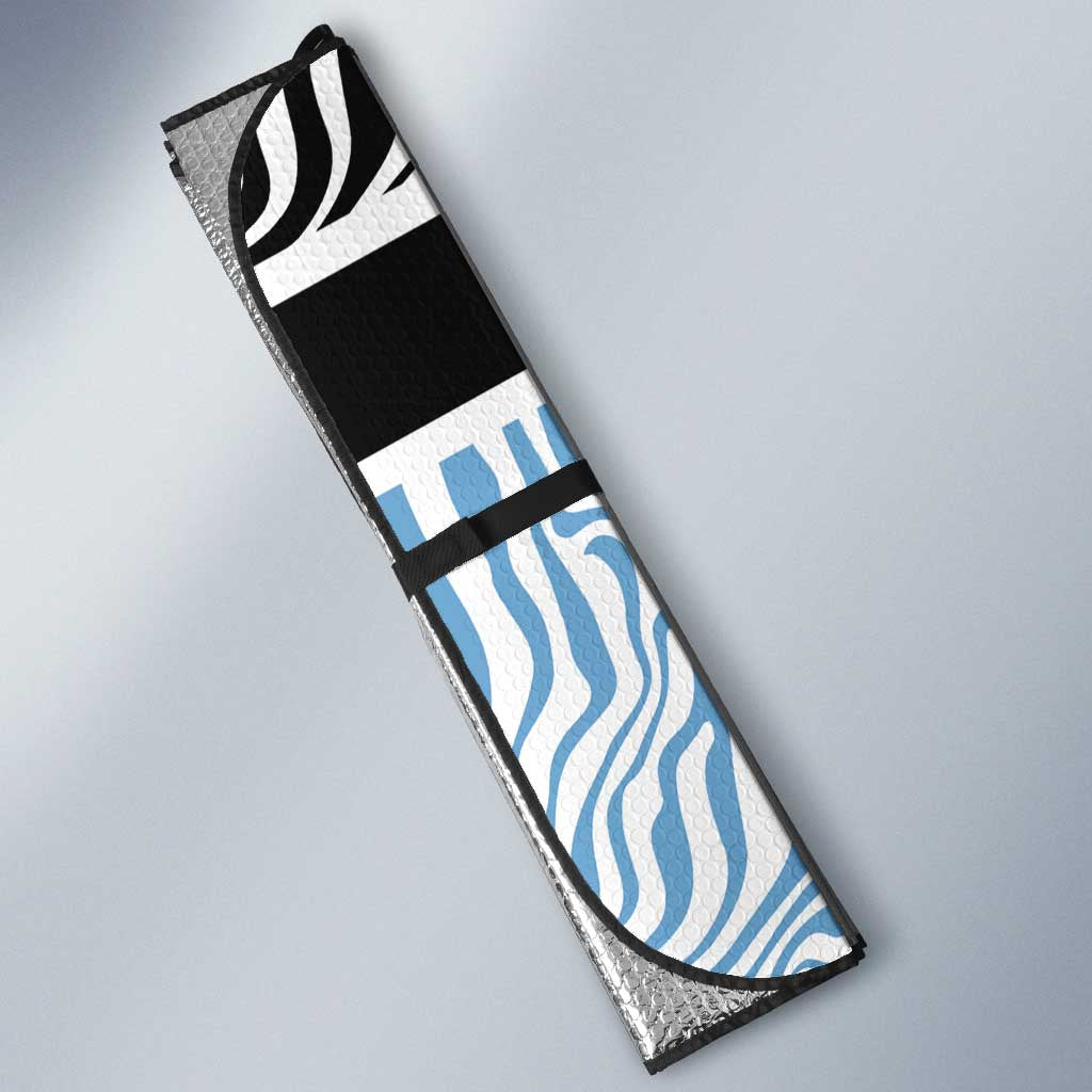 Botswana Personalized Auto Sun Shade Zebra Skins Pattern - Wonder Print Shop