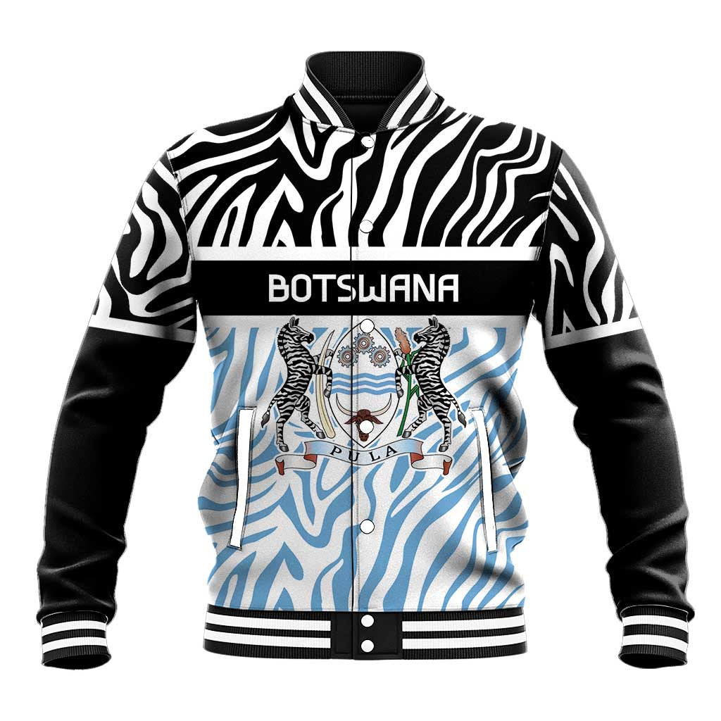 Botswana Personalized Baseball Jacket Zebra Skins Pattern - Wonder Print Shop