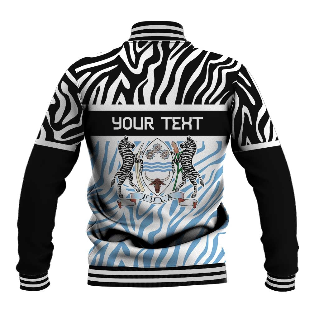 Botswana Personalized Baseball Jacket Zebra Skins Pattern - Wonder Print Shop