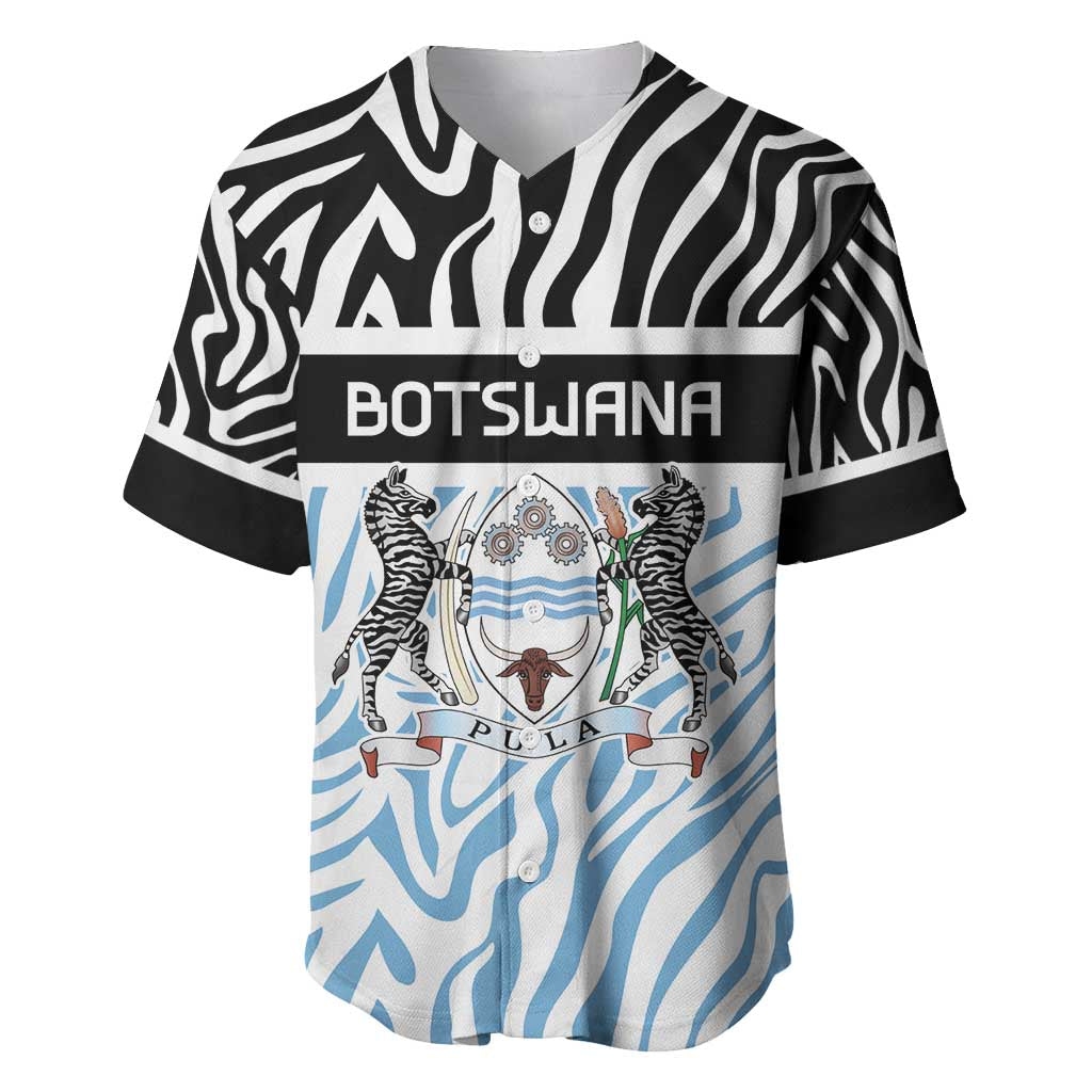 Botswana Personalized Baseball Jersey Zebra Skins Pattern - Wonder Print Shop
