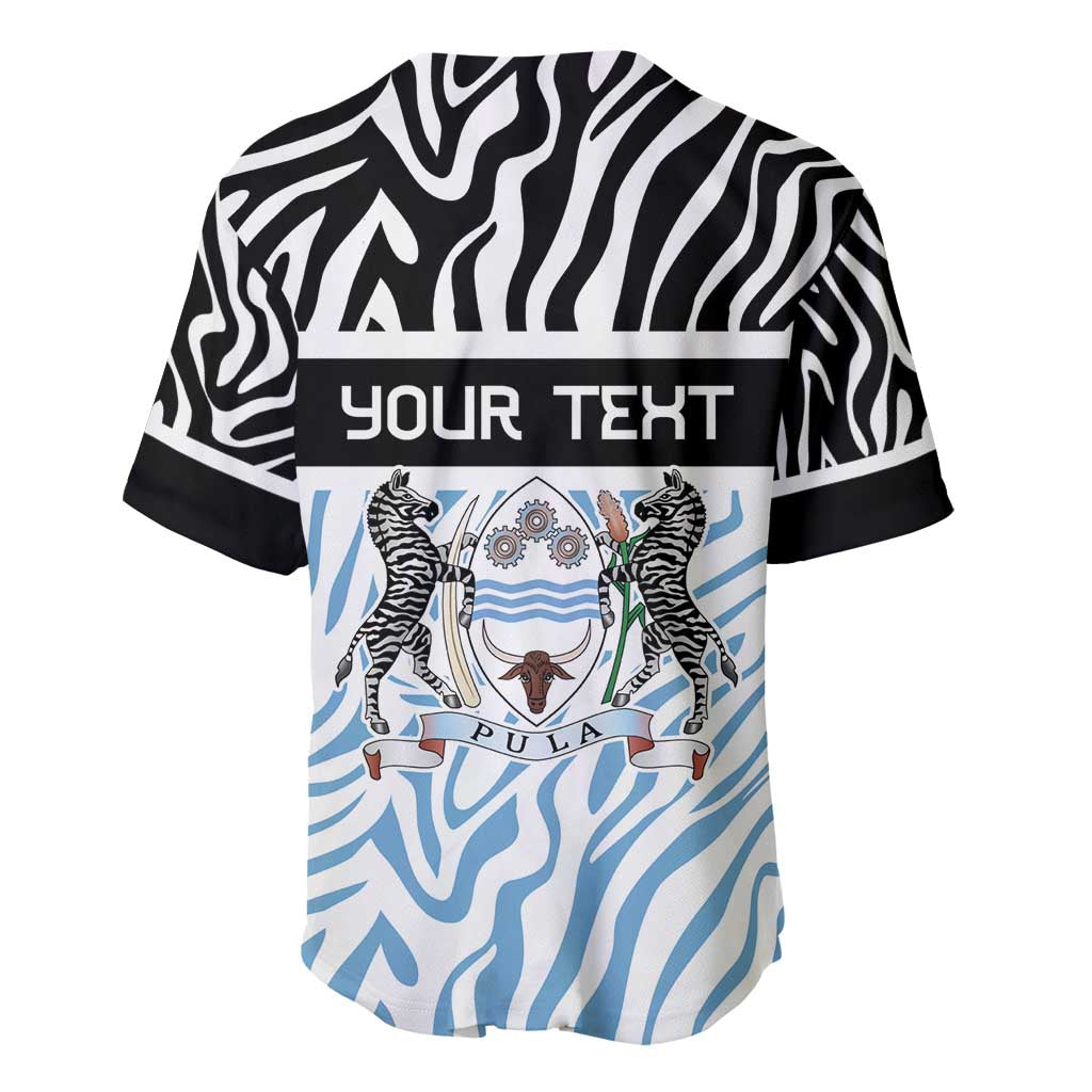Botswana Personalized Baseball Jersey Zebra Skins Pattern - Wonder Print Shop