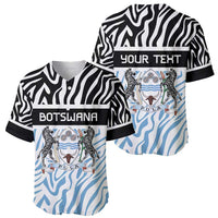 Botswana Personalized Baseball Jersey Zebra Skins Pattern - Wonder Print Shop