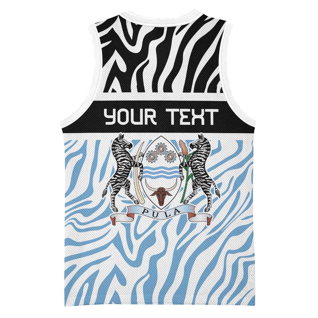 Botswana Personalized Basketball Jersey Zebra Skins Pattern - Wonder Print Shop