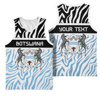 Botswana Personalized Basketball Jersey Zebra Skins Pattern - Wonder Print Shop