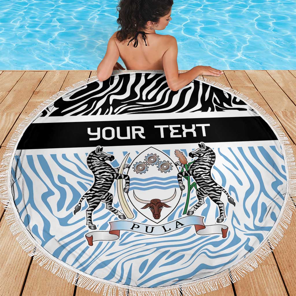 Botswana Personalized Beach Blanket Zebra Skins Pattern - Wonder Print Shop