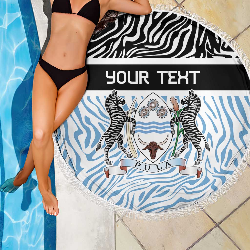 Botswana Personalized Beach Blanket Zebra Skins Pattern - Wonder Print Shop
