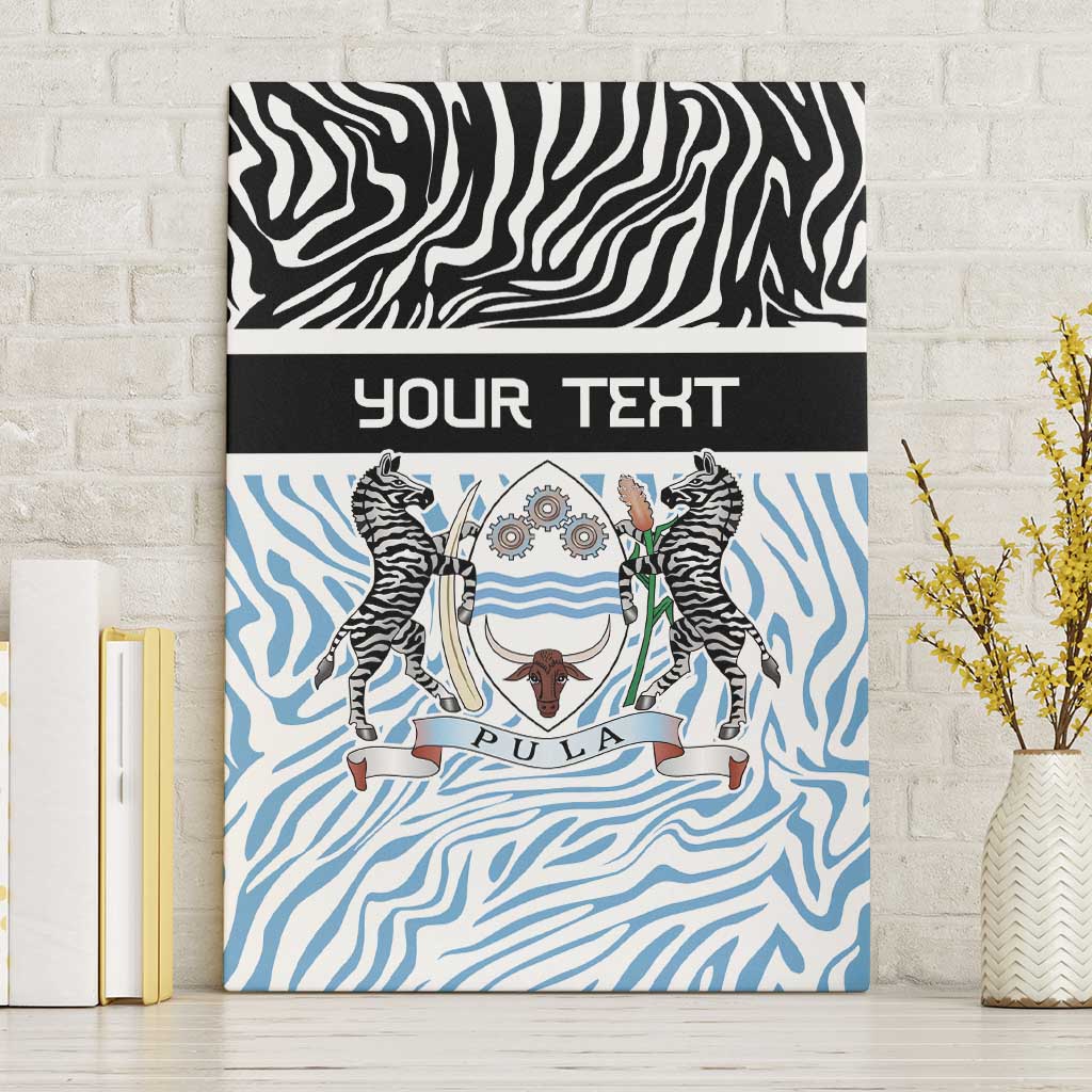 Botswana Personalized Canvas Wall Art Zebra Skins Pattern - Wonder Print Shop
