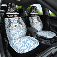 Botswana Personalized Car Seat Cover Zebra Skins Pattern - Wonder Print Shop