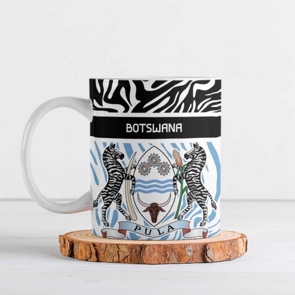Botswana Personalized Ceramic Mug Zebra Skins Pattern - Wonder Print Shop