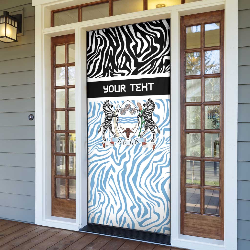 Botswana Personalized Door Cover Zebra Skins Pattern - Wonder Print Shop