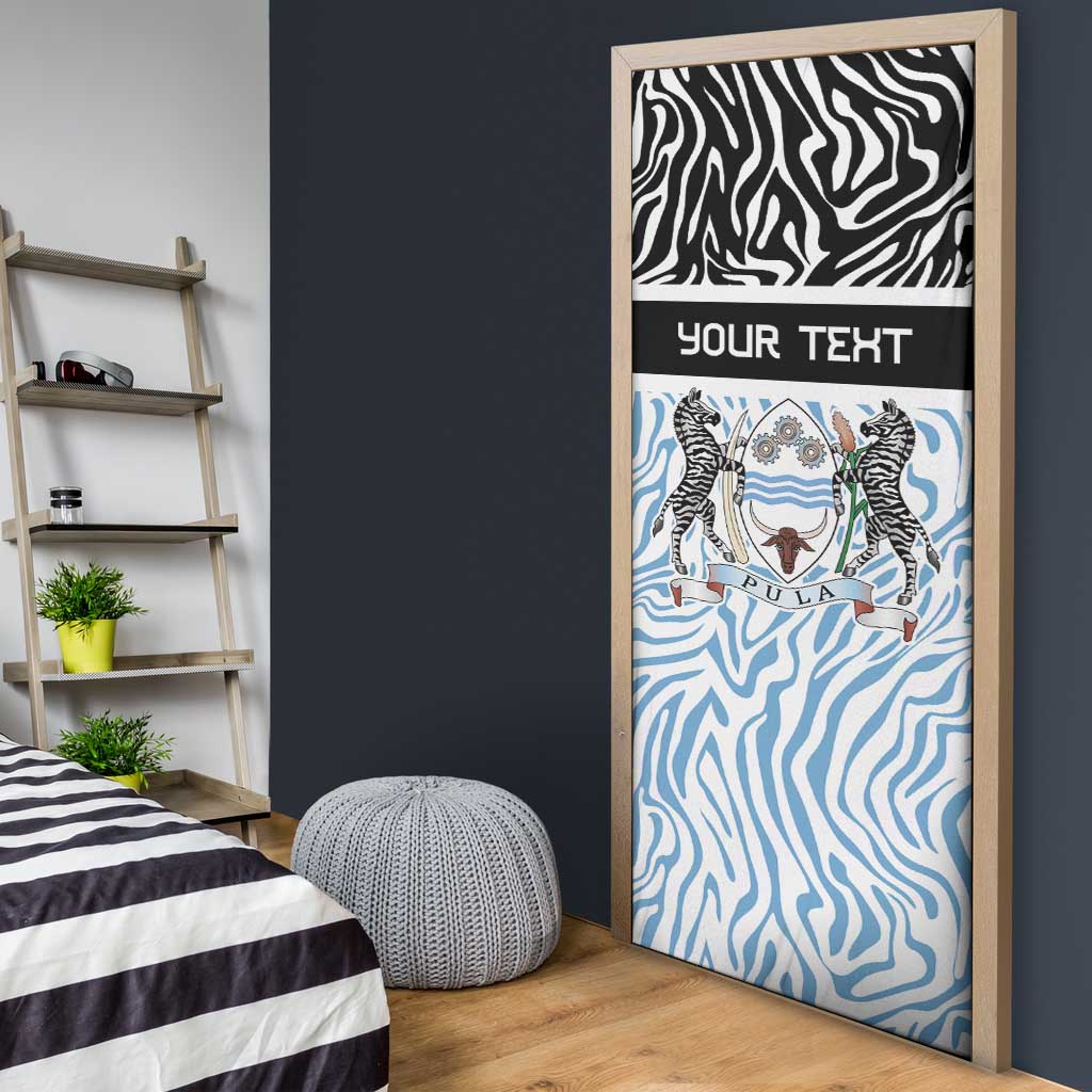 Botswana Personalized Door Cover Zebra Skins Pattern - Wonder Print Shop
