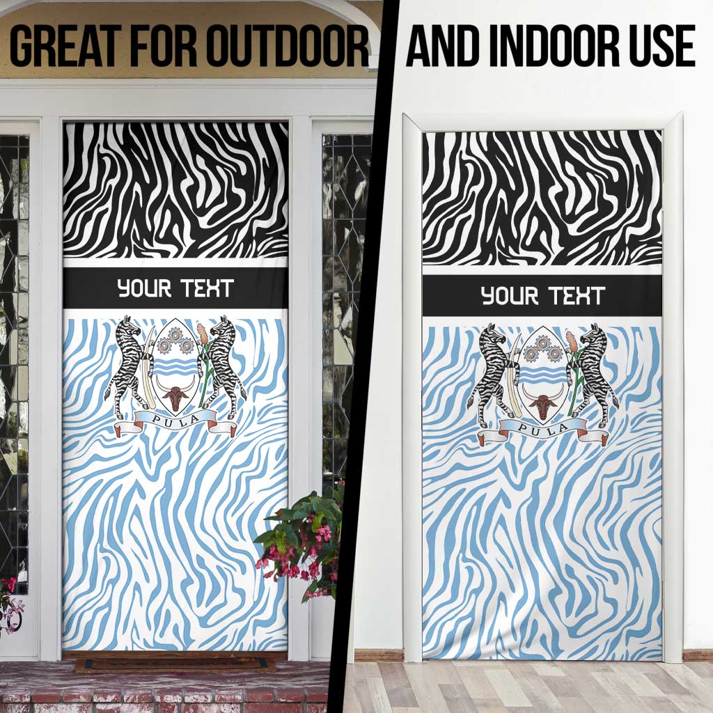 Botswana Personalized Door Cover Zebra Skins Pattern - Wonder Print Shop