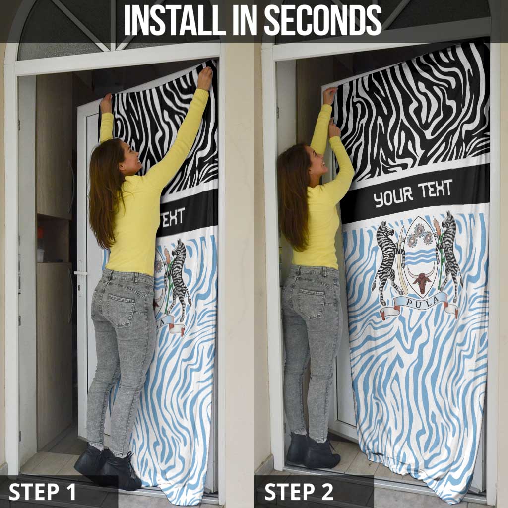Botswana Personalized Door Cover Zebra Skins Pattern - Wonder Print Shop