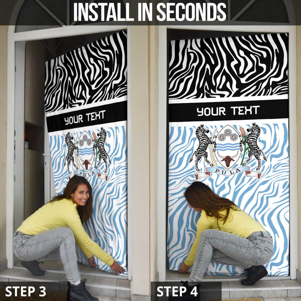 Botswana Personalized Door Cover Zebra Skins Pattern - Wonder Print Shop