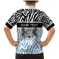 Botswana Personalized Family Matching Mermaid Dress and Hawaiian Shirt Zebra Skins Pattern - Wonder Print Shop