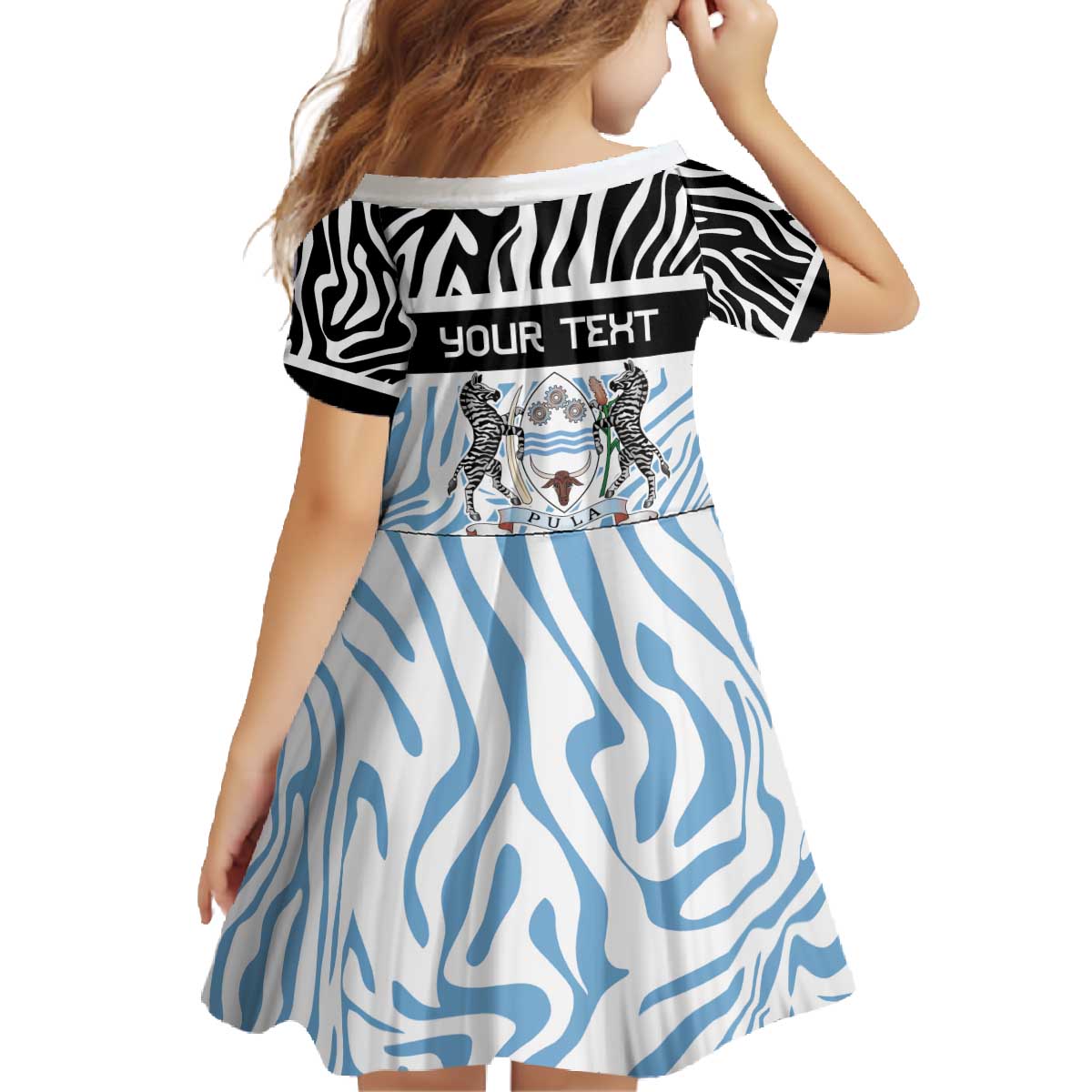 Botswana Personalized Family Matching Off The Shoulder Long Sleeve Dress and Hawaiian Shirt Zebra Skins Pattern - Wonder Print Shop