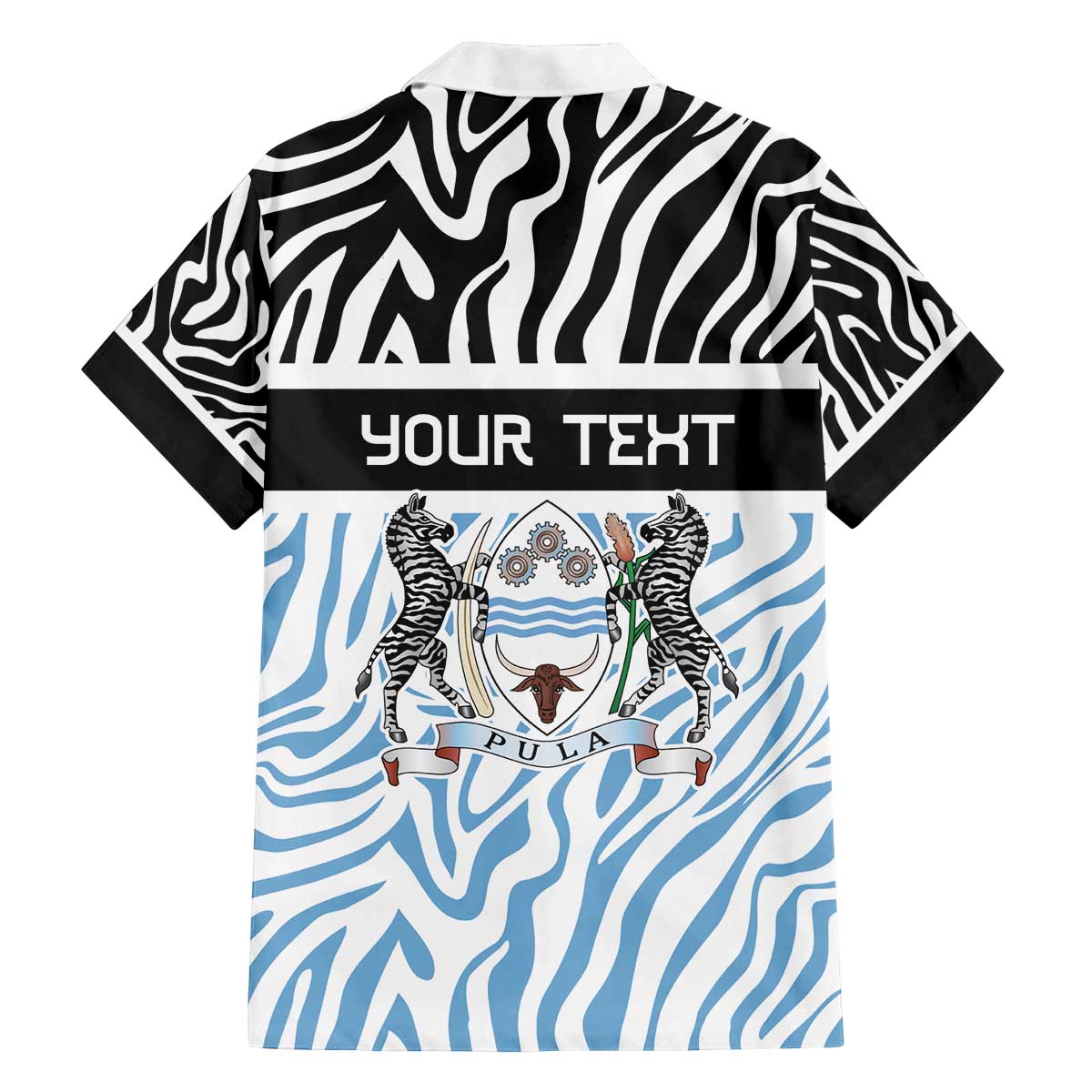 Botswana Personalized Family Matching Off The Shoulder Long Sleeve Dress and Hawaiian Shirt Zebra Skins Pattern - Wonder Print Shop