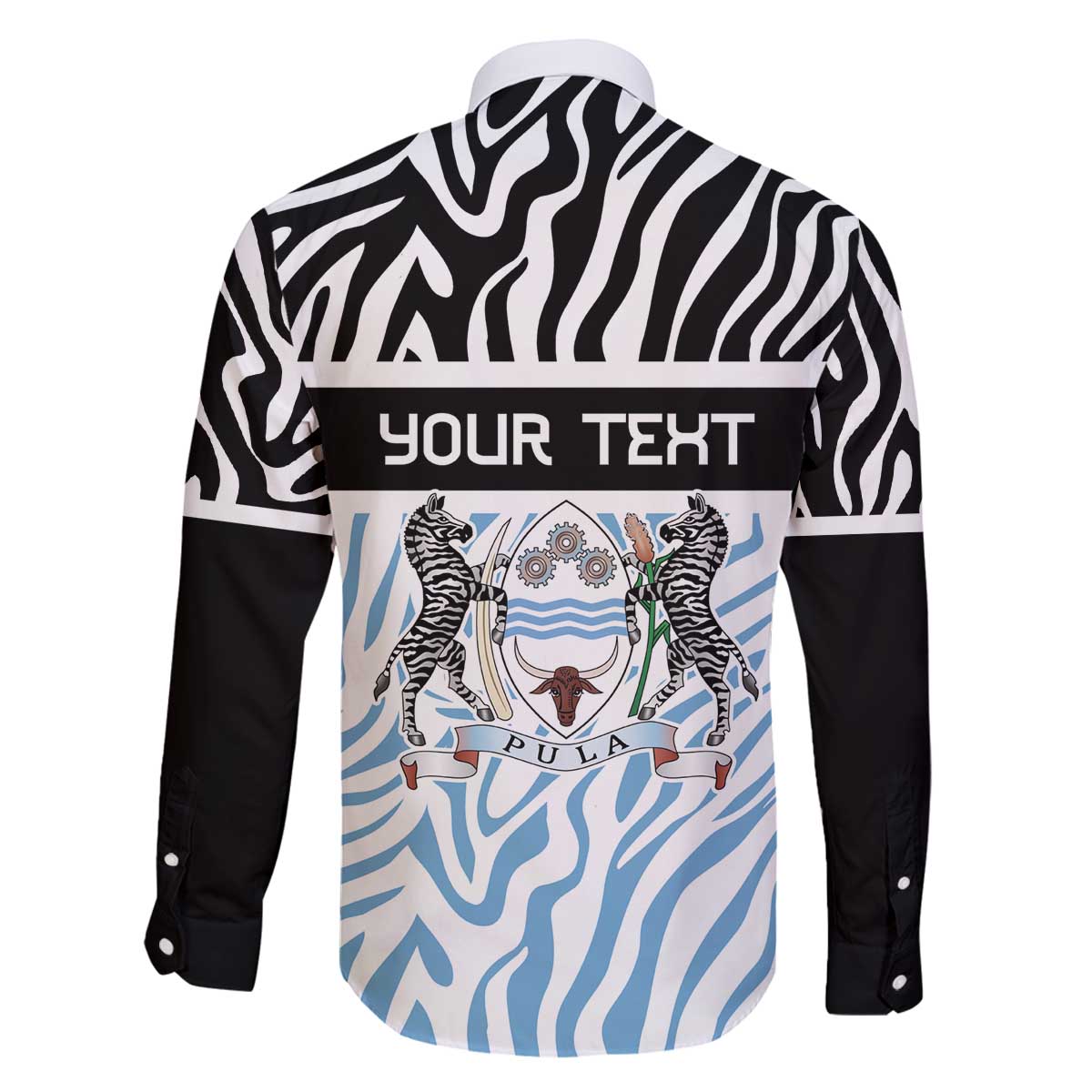 Botswana Personalized Family Matching Off The Shoulder Long Sleeve Dress and Hawaiian Shirt Zebra Skins Pattern - Wonder Print Shop