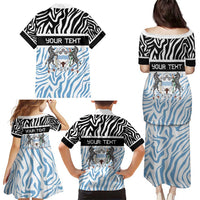Botswana Personalized Family Matching Puletasi and Hawaiian Shirt Zebra Skins Pattern - Wonder Print Shop