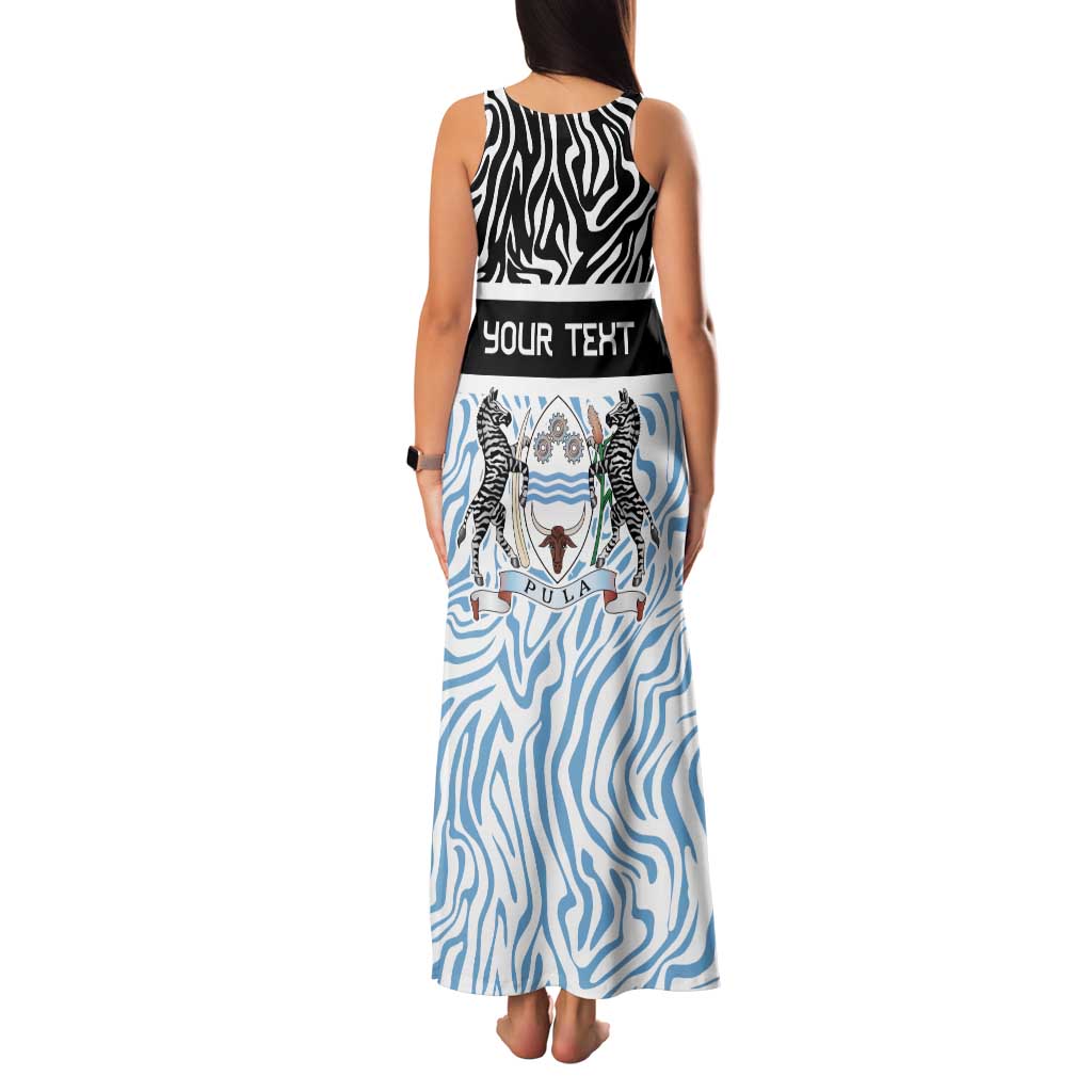 Botswana Personalized Family Matching Tank Maxi Dress and Hawaiian Shirt Zebra Skins Pattern - Wonder Print Shop
