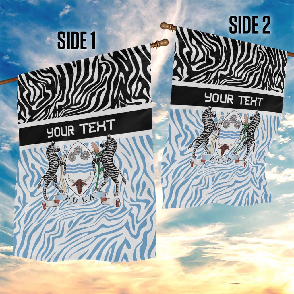 Botswana Personalized Garden Flag Zebra Skins Pattern - Wonder Print Shop