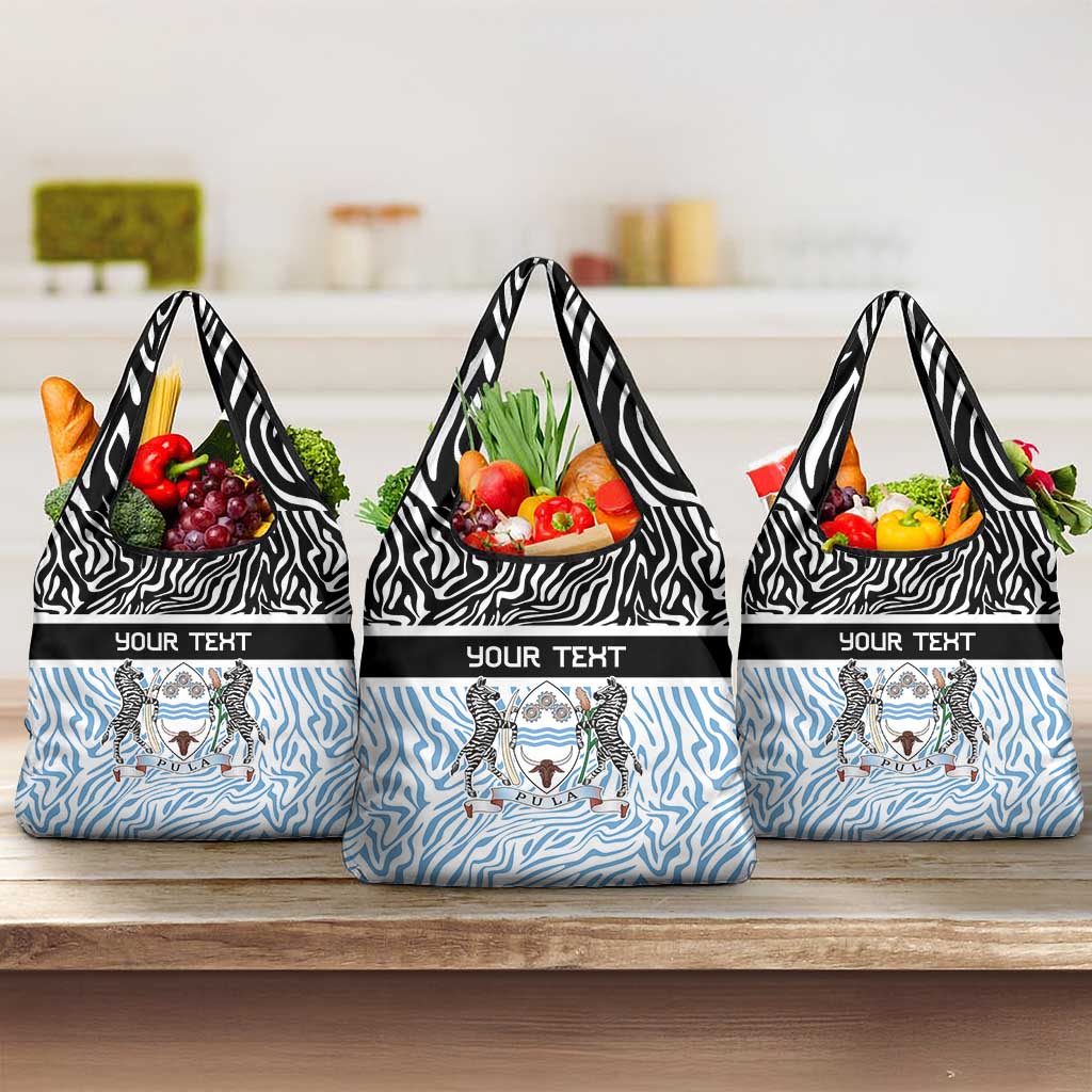 Botswana Personalized Grocery Bag Zebra Skins Pattern - Wonder Print Shop