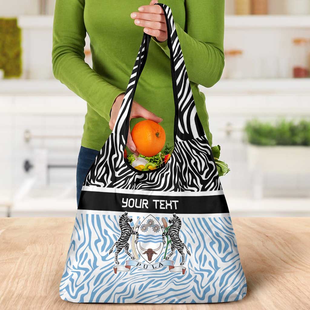 Botswana Personalized Grocery Bag Zebra Skins Pattern - Wonder Print Shop