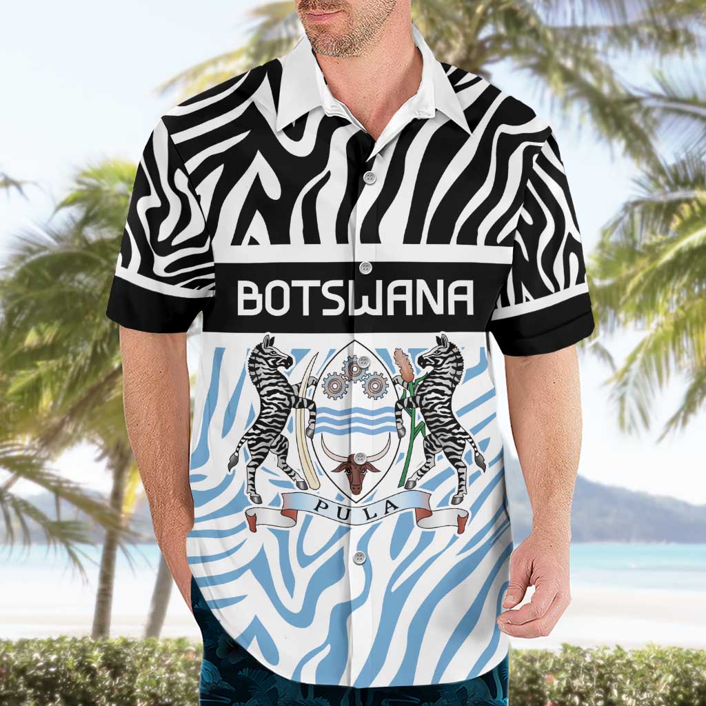 Botswana Personalized Hawaiian Shirt Zebra Skins Pattern - Wonder Print Shop
