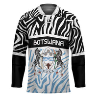 Botswana Personalized Hockey Jersey Zebra Skins Pattern - Wonder Print Shop