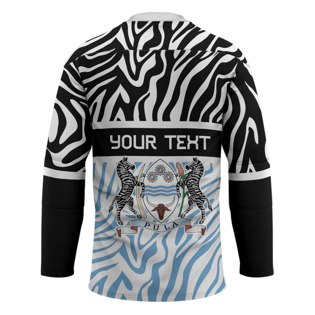 Botswana Personalized Hockey Jersey Zebra Skins Pattern - Wonder Print Shop