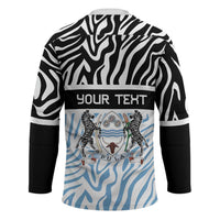 Botswana Personalized Hockey Jersey Zebra Skins Pattern - Wonder Print Shop
