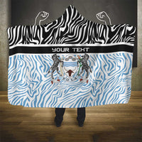 Botswana Personalized Hooded Blanket Zebra Skins Pattern - Wonder Print Shop